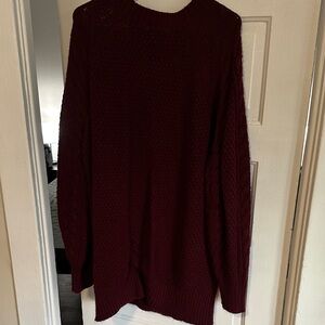 Elegant Maroon Crew Neck Sweater